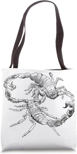 Scorpion’s Dance – A Striking Hand-Drawn Design Tote Bag