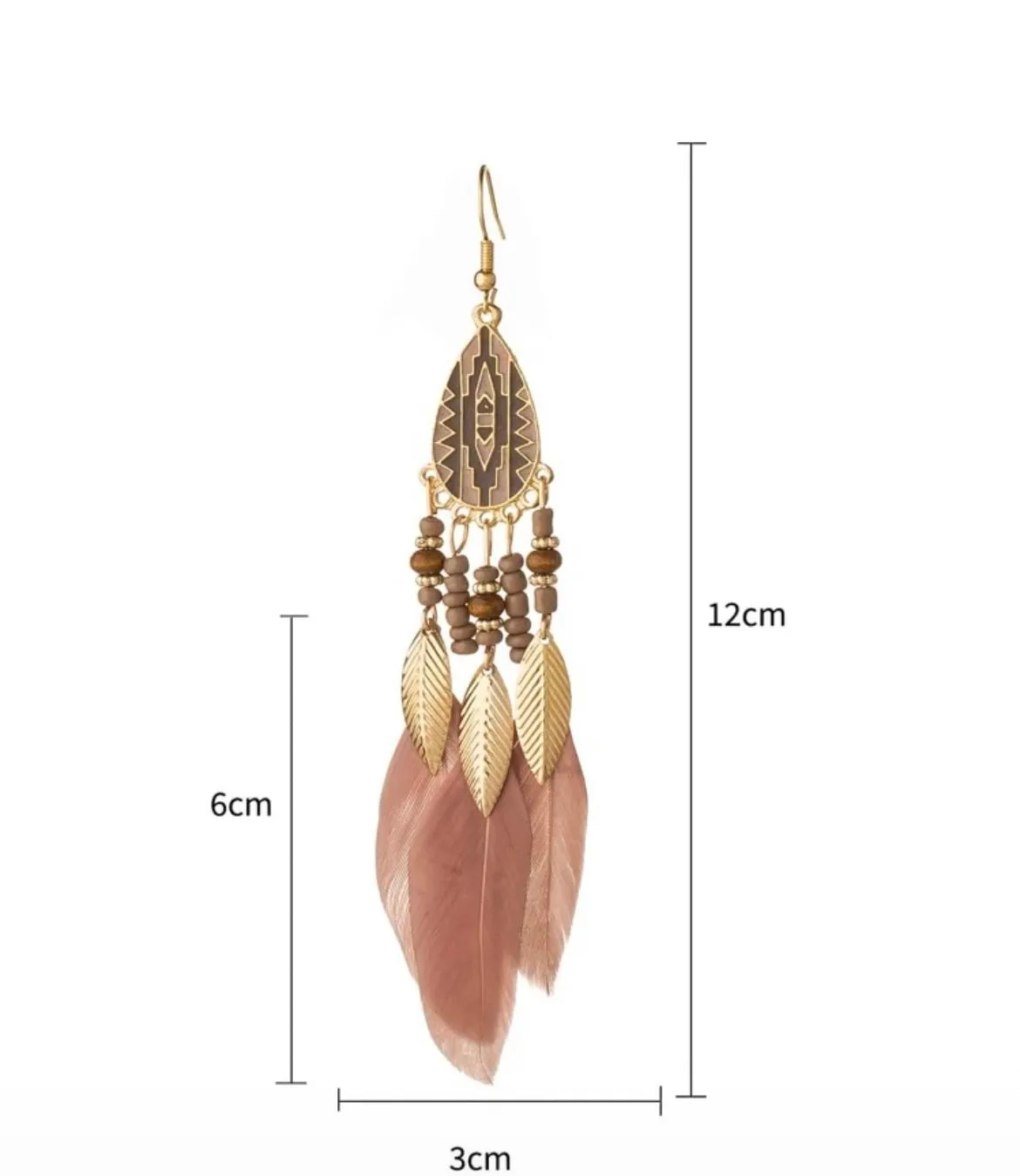 Shakira Feather Earrings - Pink