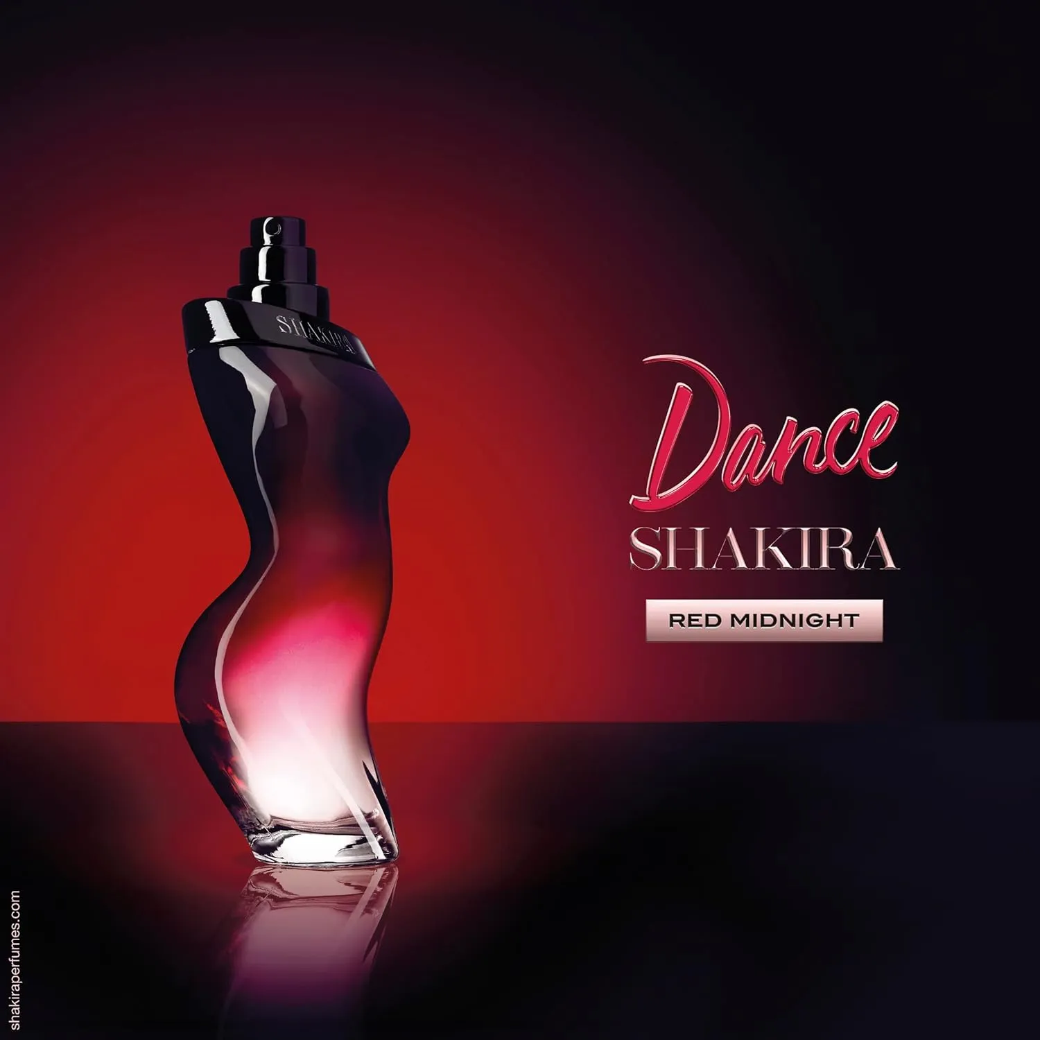 Shakira Perfumes - Dance Red Midnight for Women - Long Lasting - Elegant, Sexy and Femenine Fragance - Sweet and Bold Notes - Ideal for Day Wear - 2.7 Fl Oz
