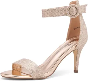 Shoe Land Women’s High Heel Sandals | Strappy Slingback Heels with Square Open Toe | Ankle Strap Dressy Stilettos for Wedding, Party & Evening Events 2025