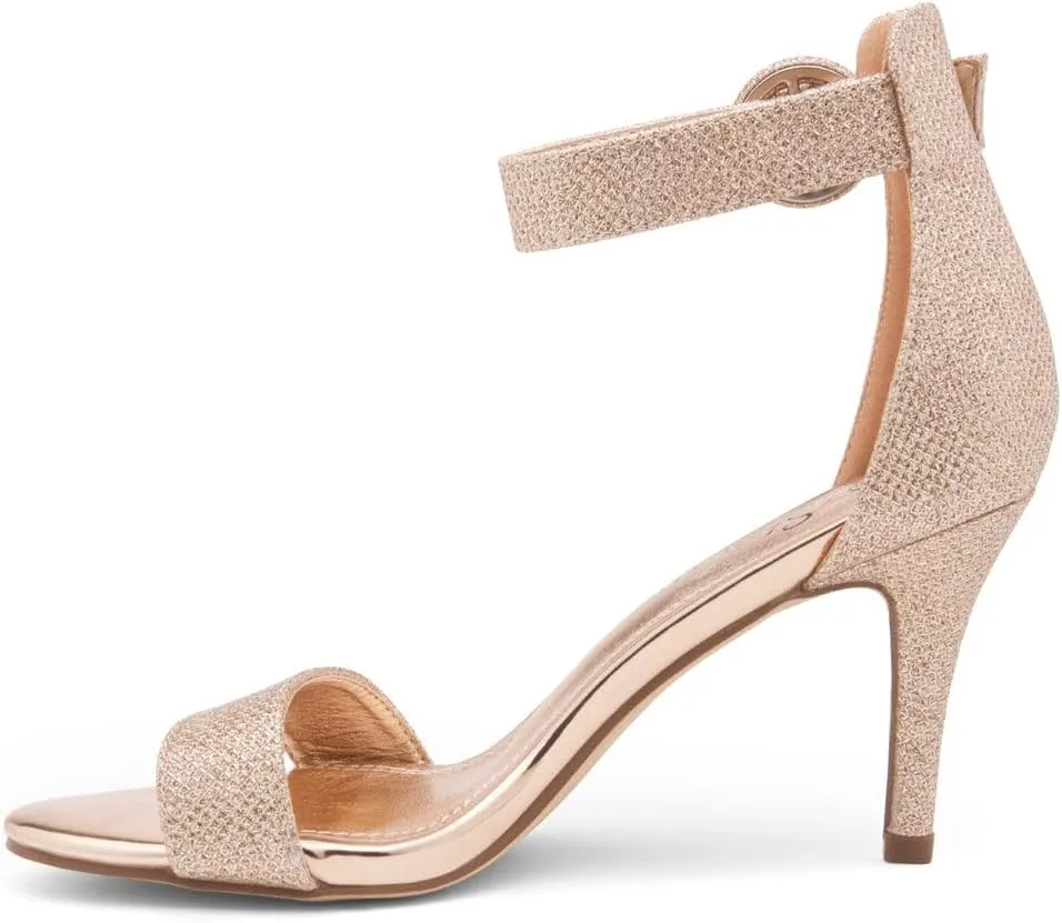 Shoe Land Women’s High Heel Sandals | Strappy Slingback Heels with Square Open Toe | Ankle Strap Dressy Stilettos for Wedding, Party & Evening Events 2025