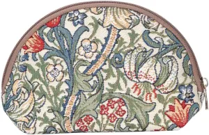 Signare Tapestry Cosmetic Bag Toiletry Makeup Bag for Women With William Morris Golden Lily Design (COSM-GLILY)