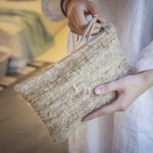 Silk and jute pouch 25x17cm (Artisan made)