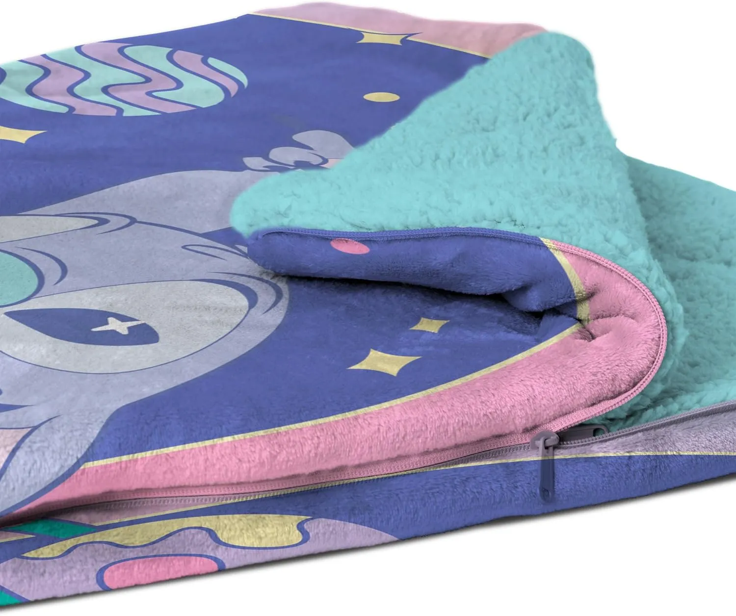 Silk Touch Throw Blanket Sherpa Slumber Bag, 27 x 56 Inches