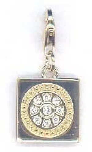 Silver Gold -Plated Book Charm