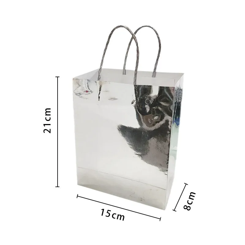 Silver Party Bags - 4 Pack