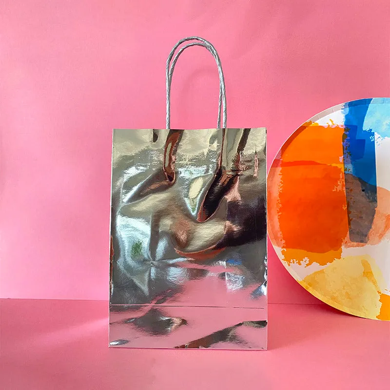Silver Party Bags - 4 Pack