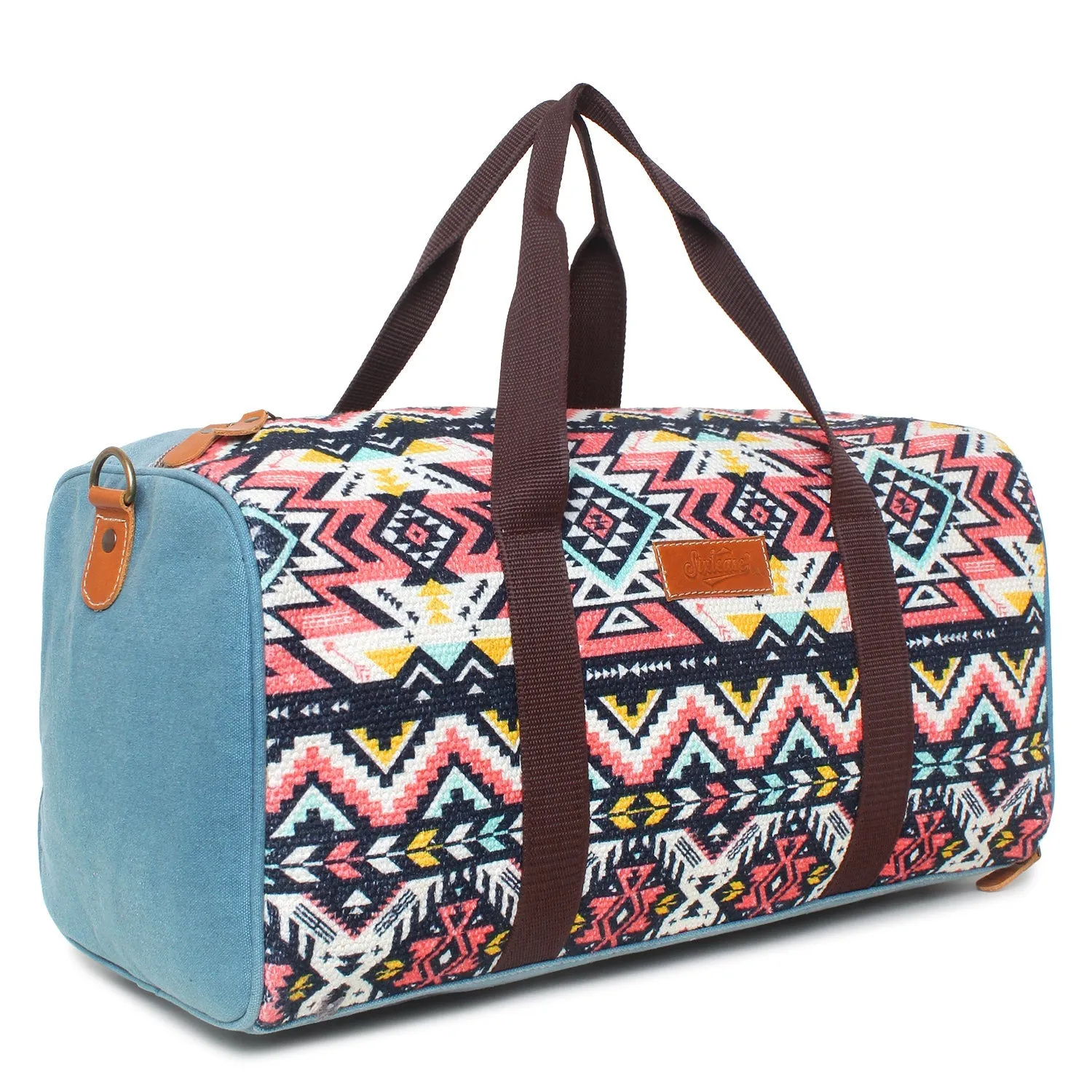 Sixtease Up-cycled Canvas Duffle Bag: Sustainable Style, Urban Adventure, Perfect for Eco-Conscious Explorers and Trendsetting Travelers! - (SB-4035)