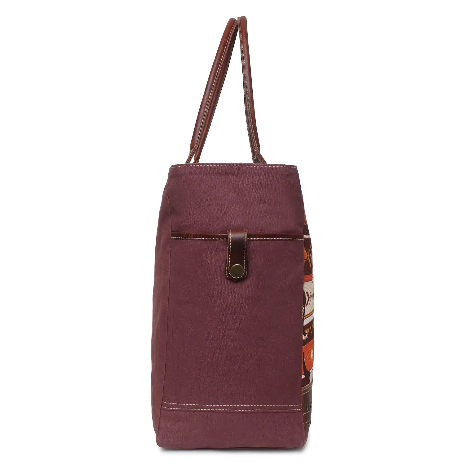 Sixtease Up-cycled Canvas Weekender Bag: Travel Smart with Sustainable Style, Perfect for Your Getaway Adventures! - (SB-4323)