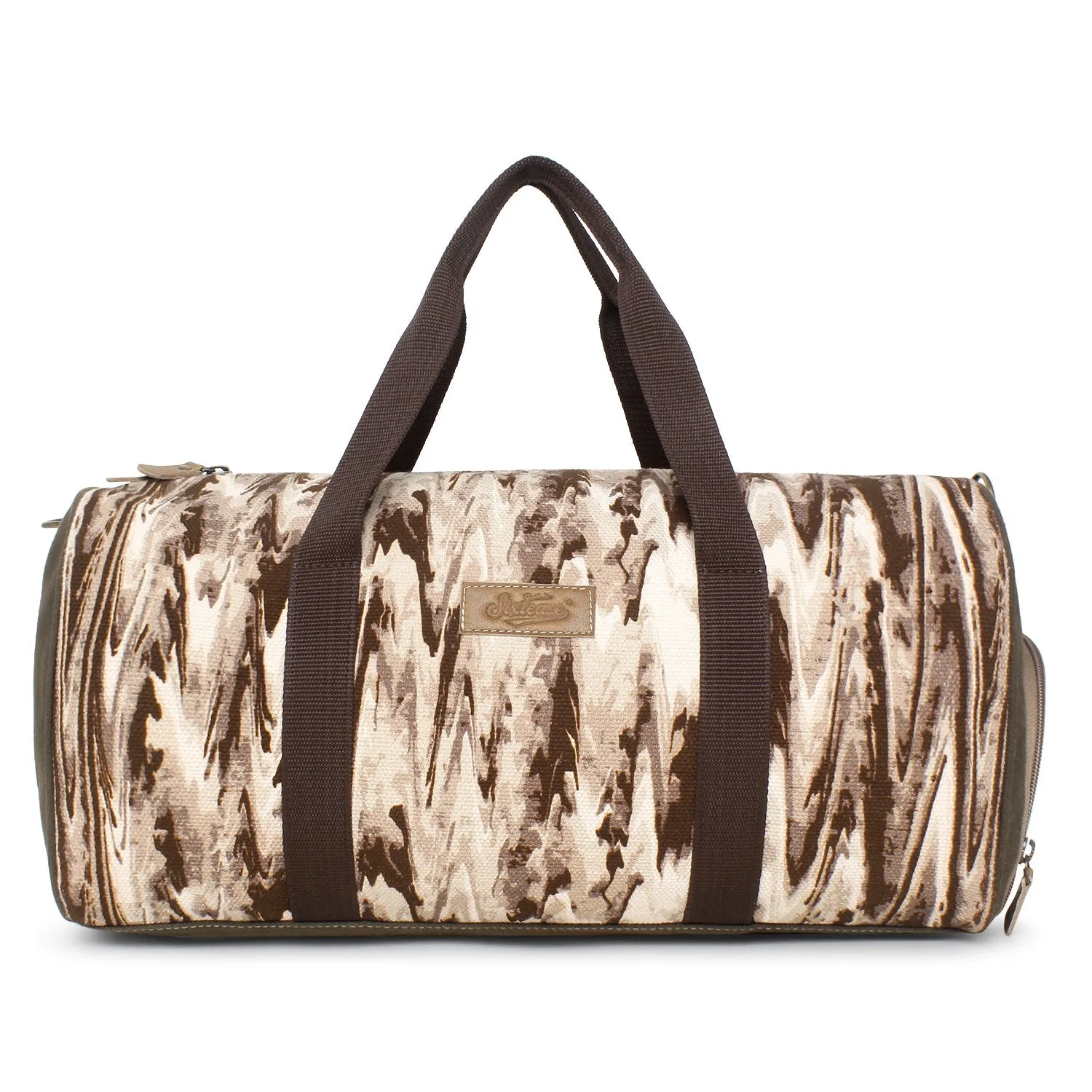 Sixtease Upcycled Canvas Duffle Bag: Your Stylish, Sustainable, Spacious Travel Companion!- (SB-4225)