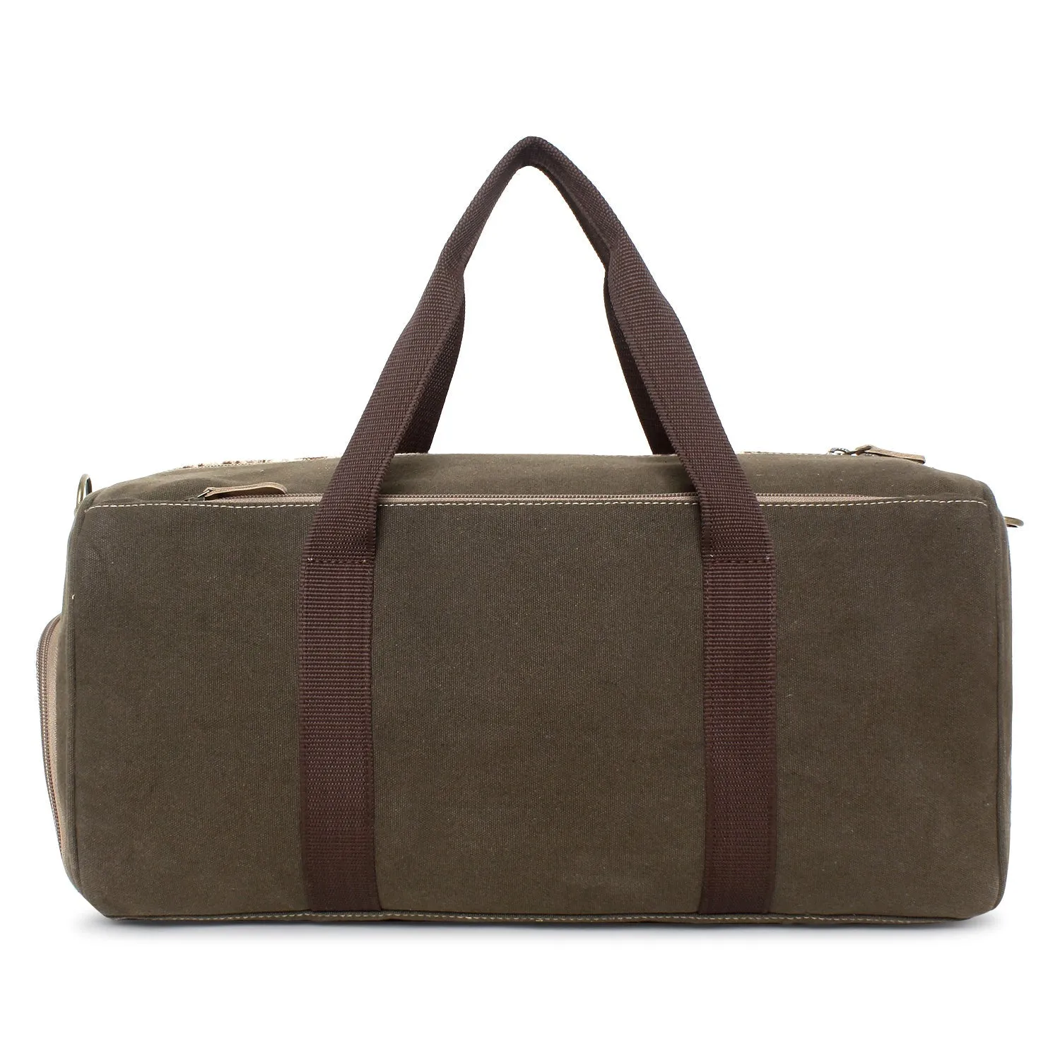 Sixtease Upcycled Canvas Duffle Bag: Your Stylish, Sustainable, Spacious Travel Companion!- (SB-4225)