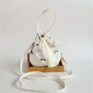 SMDSAZ Chinese Traditional Embroidery Wallet Hanfu Handbag Girl Tang Handbag (Color : 1)