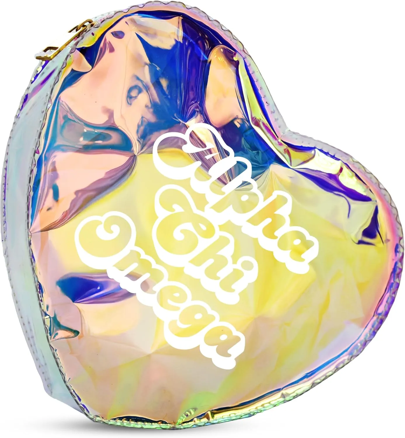 Sorority Shop Alpha Chi Omega Heart Shaped Makeup Bag