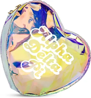 Sorority Shop Alpha Delta Pi Heart Shaped Makeup Bag