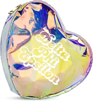 Sorority Shop Delta Phi Epsilon Heart Shaped Makeup Bag