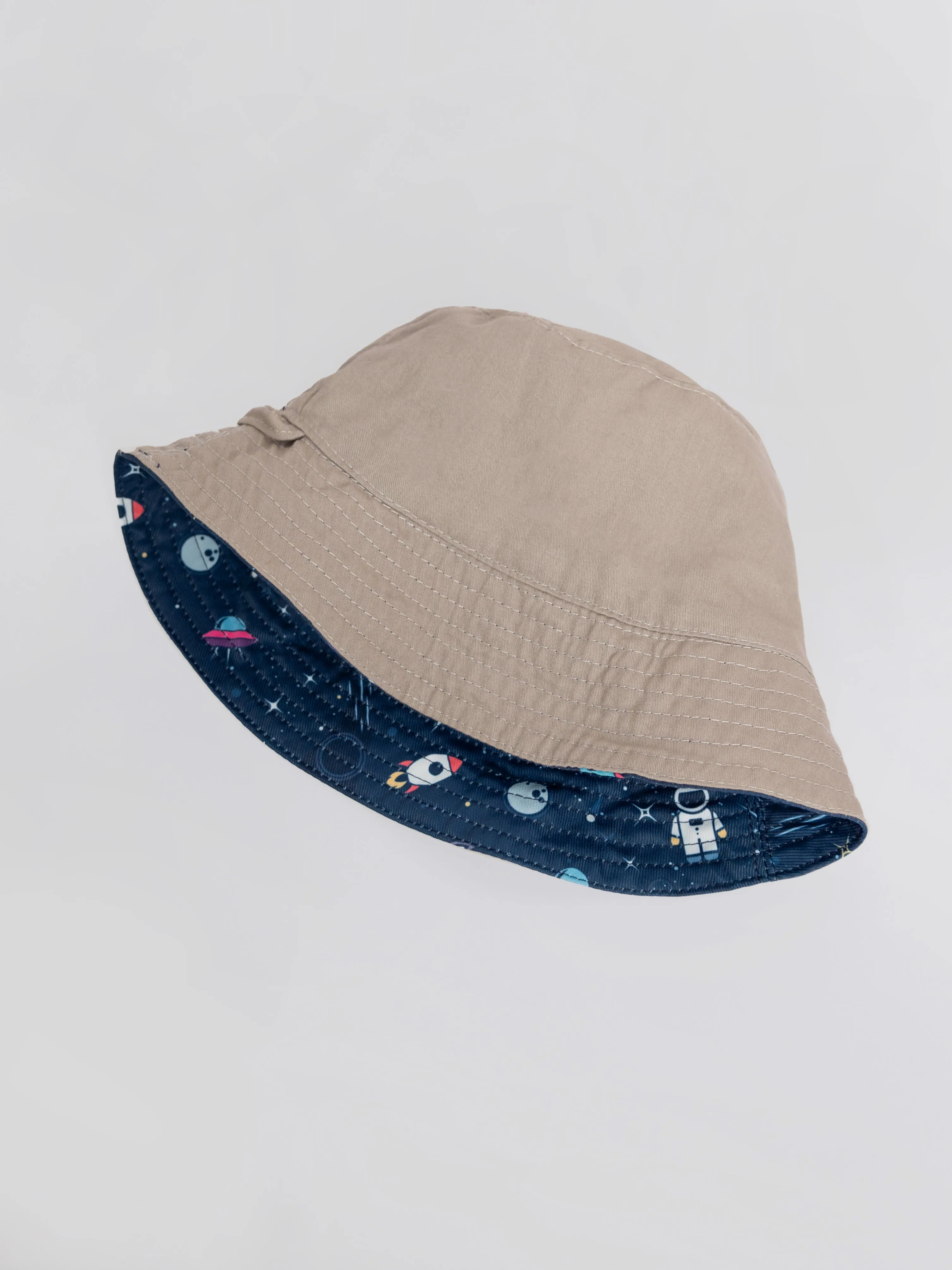 Space Grey - Reversible Bucket Hat (Baby/Toddler)