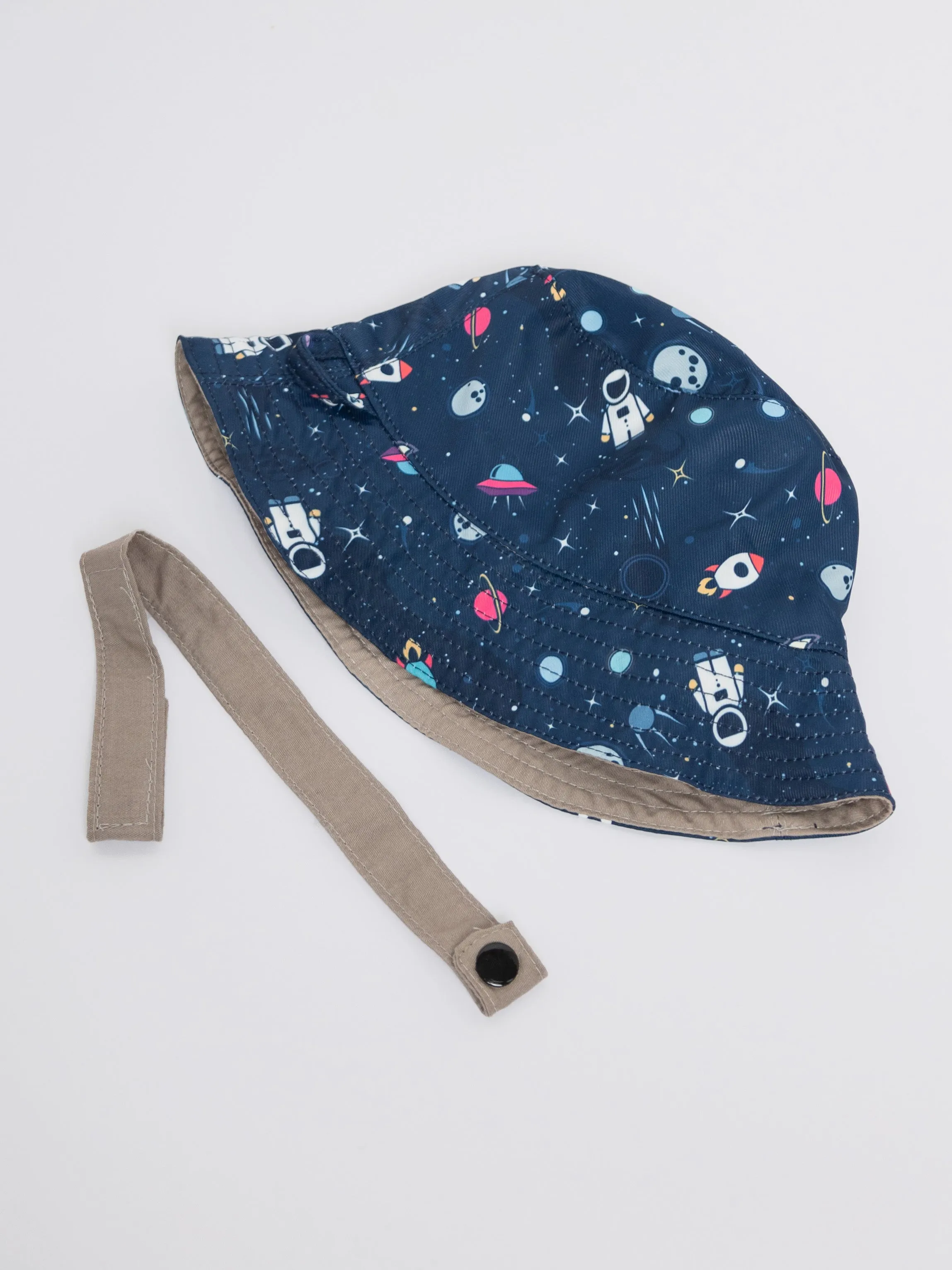 Space Grey - Reversible Bucket Hat (Baby/Toddler)