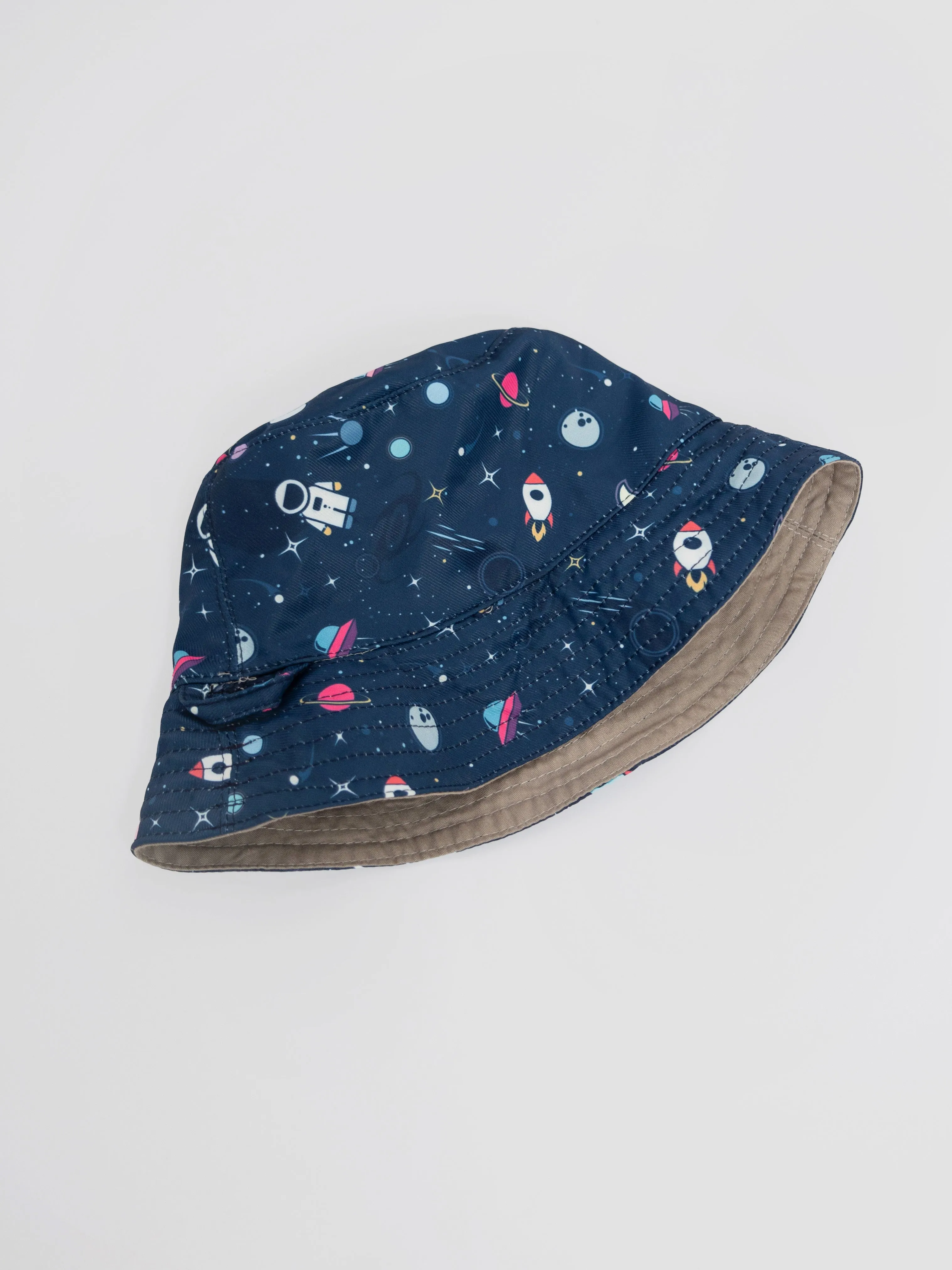 Space Grey - Reversible Bucket Hat (Baby/Toddler)