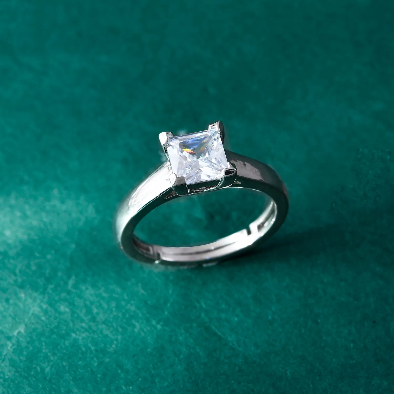 Sparkling Elegance Regalia American Diamond Solitaire Ring