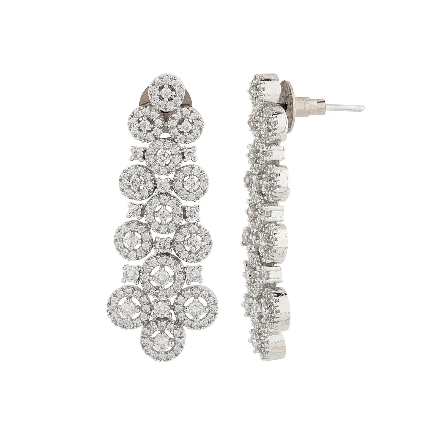 Sparkling Elegance Serenade American Diamond Dangler Earrings