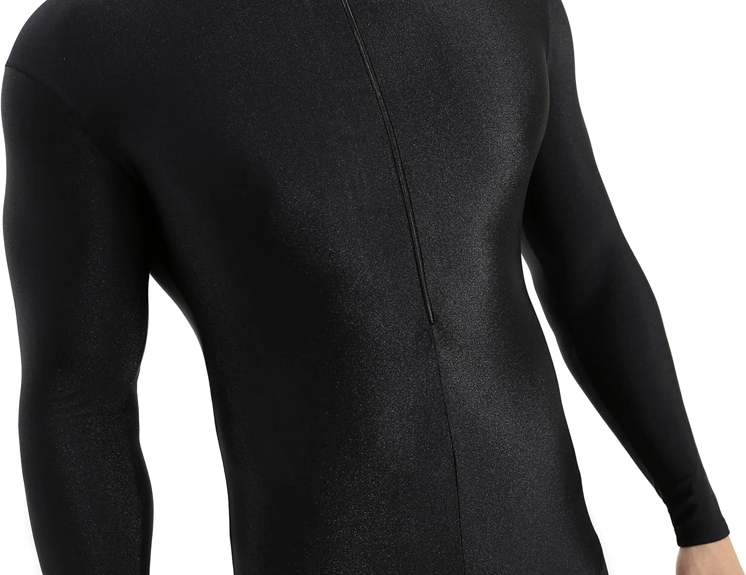 speerise Mens Spandex Bodysuit Long Sleeve Unitard Zipper Dance Leotard Bodysuit for Men Costume