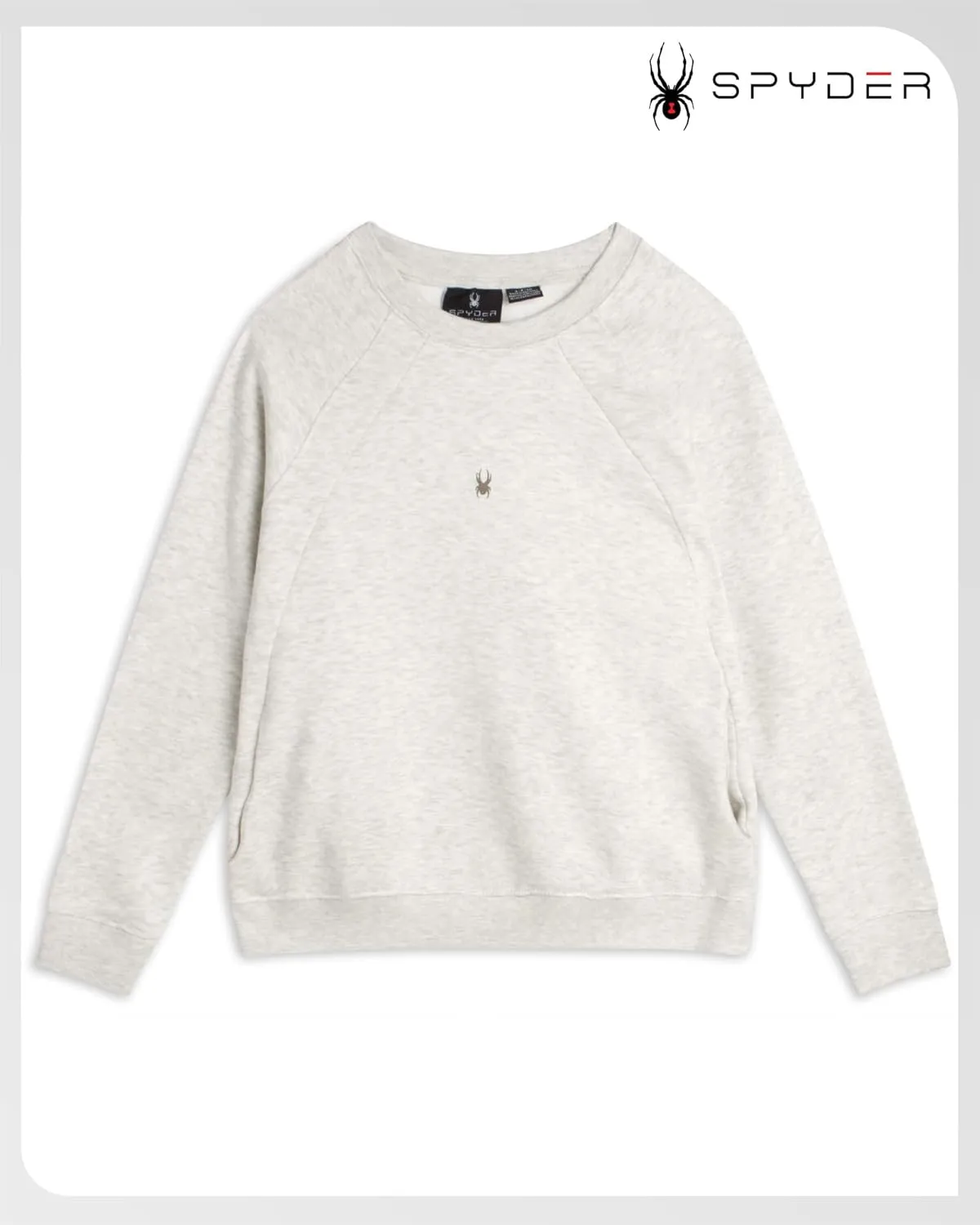 Spyder Women's Crewneck Pullover Sweater - Soft Fleece Long Sleeve Raglan Sweater for Women (Sizes: S-3X)