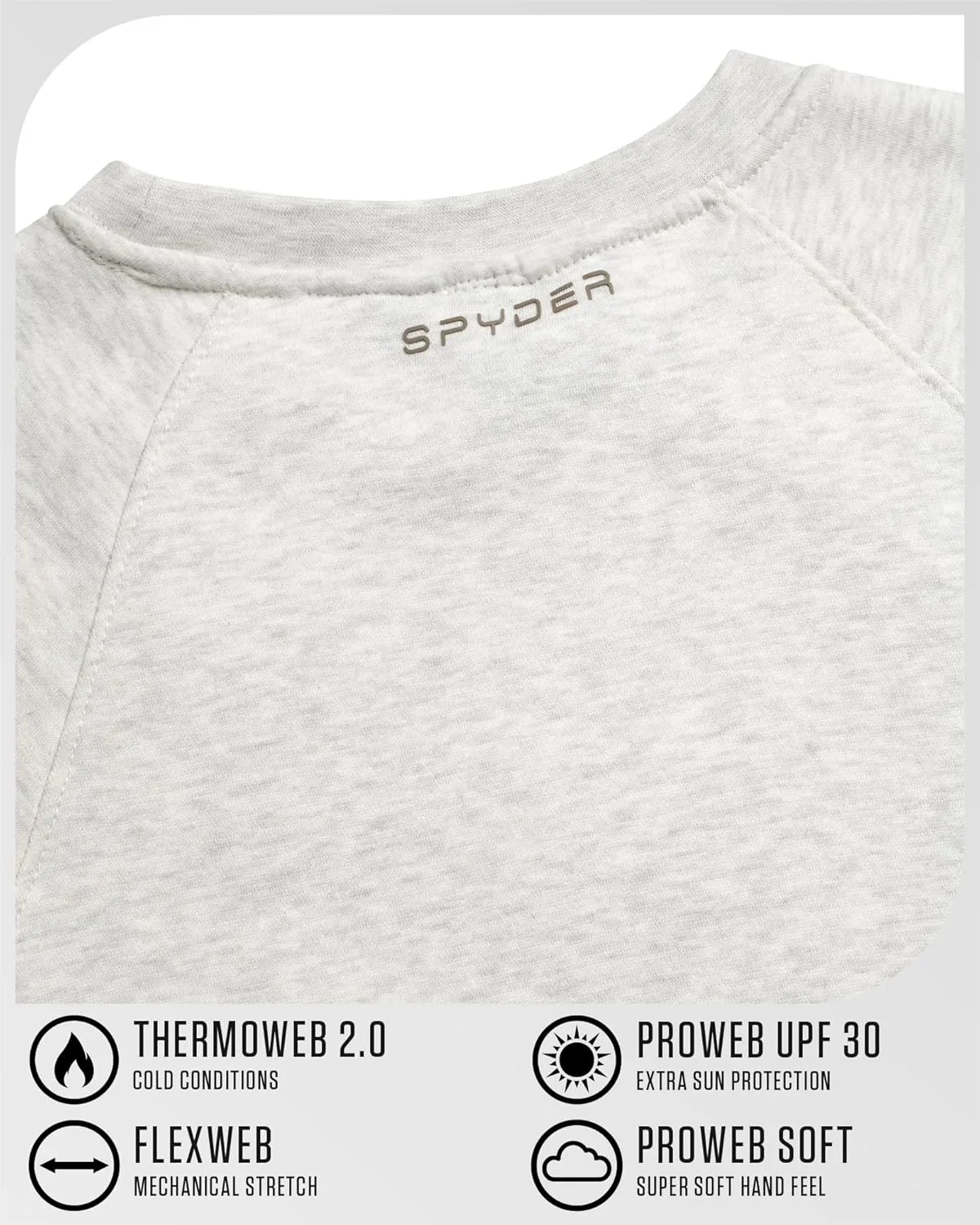 Spyder Women's Crewneck Pullover Sweater - Soft Fleece Long Sleeve Raglan Sweater for Women (Sizes: S-3X)