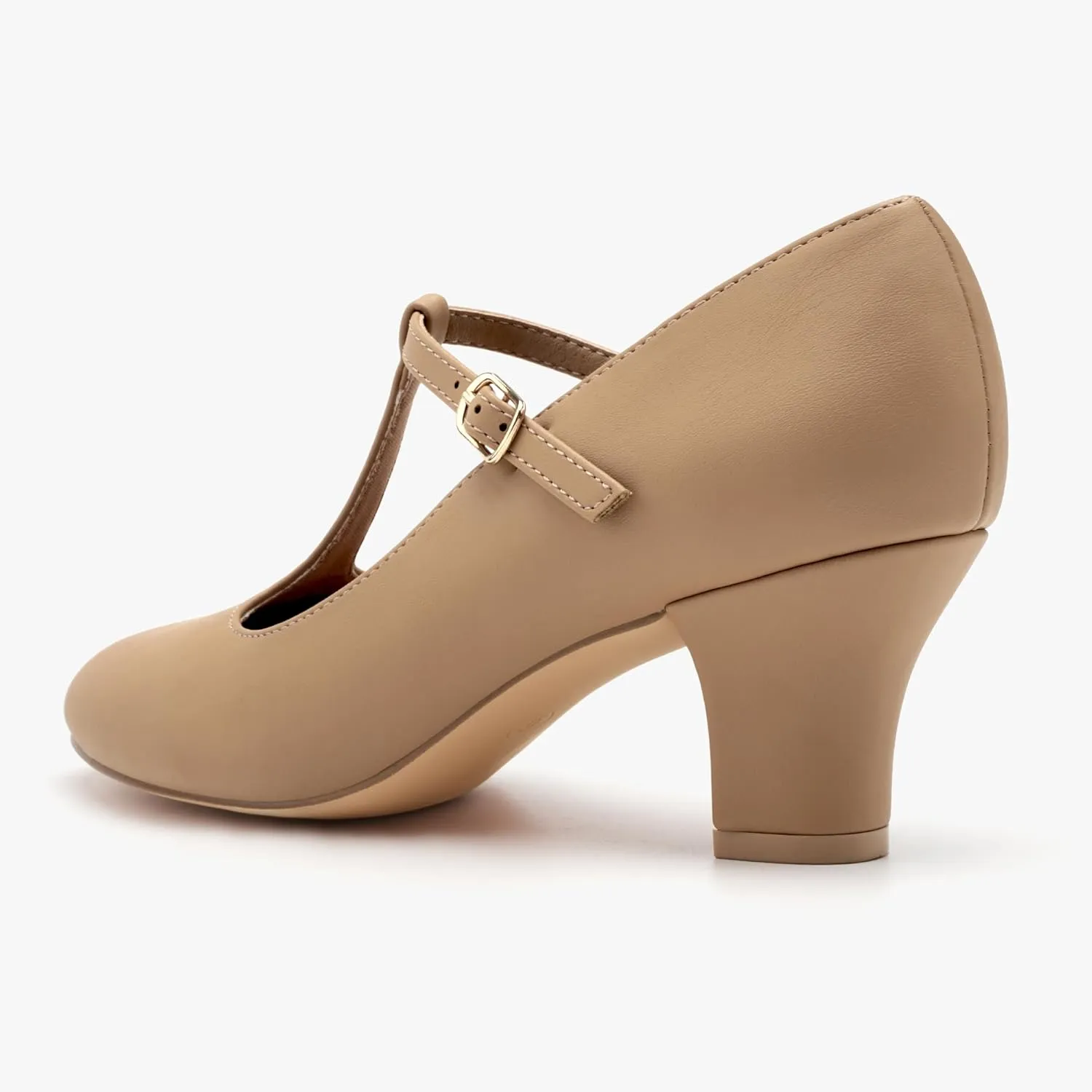 Stelle 2.5" Character Shoes for Women T-Strap Dance Heels for Ballroom Salsa Tango Wedding Flamenco Latin