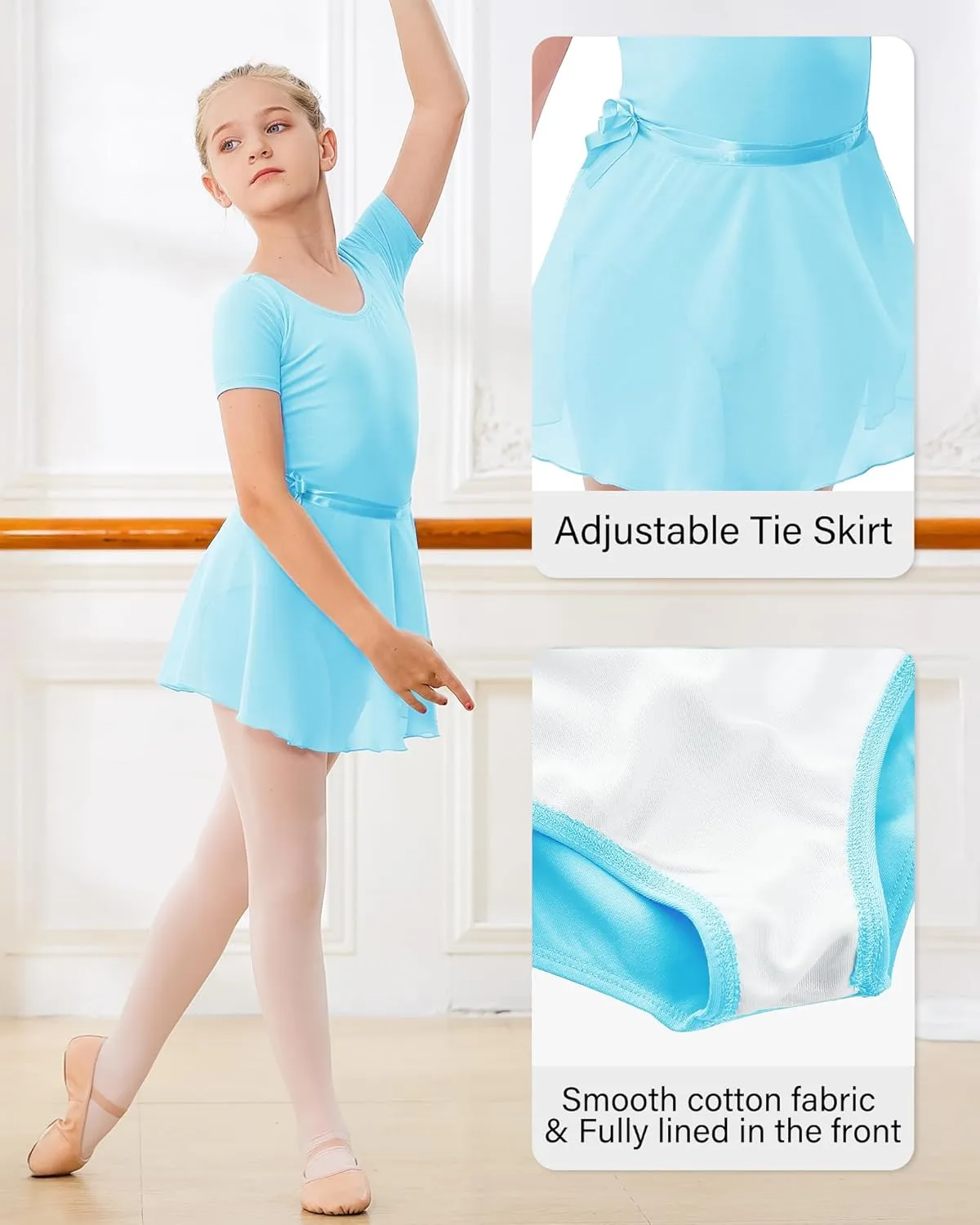 Stelle Ballet Leotards for Girls Toddler Dance Dress Outfit Combo with Skirt and Tights (Toddler/Little Kid/Big Kid)