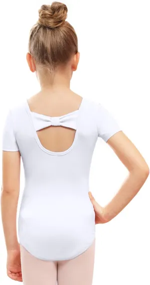 Stelle Leotard for Girls Black Ballet Dance Leotard Gymnastics Outfits with Bow Back (Toddler/Little/Big Kids)