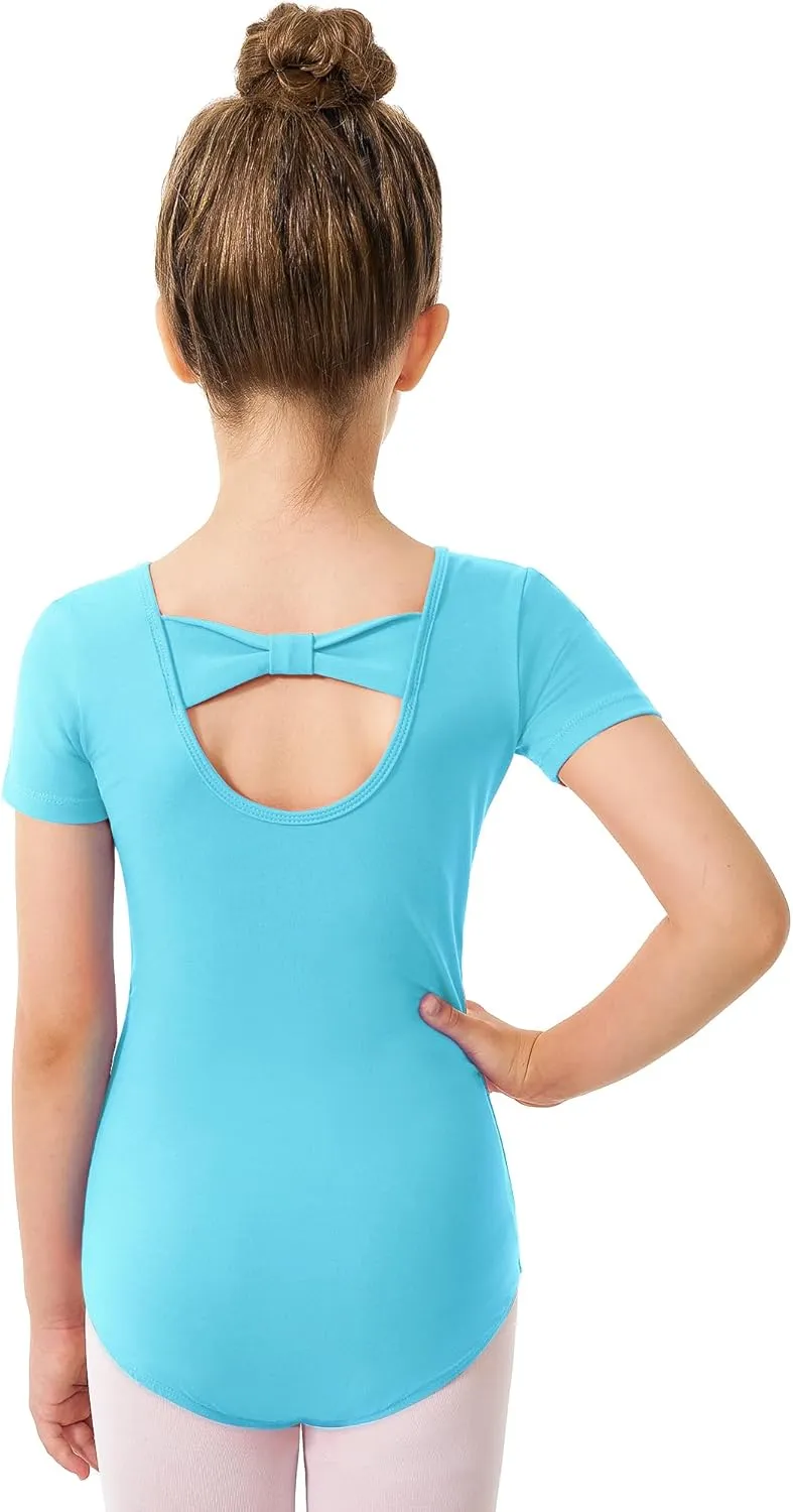 Stelle Leotard for Girls Black Ballet Dance Leotard Gymnastics Outfits with Bow Back (Toddler/Little/Big Kids)