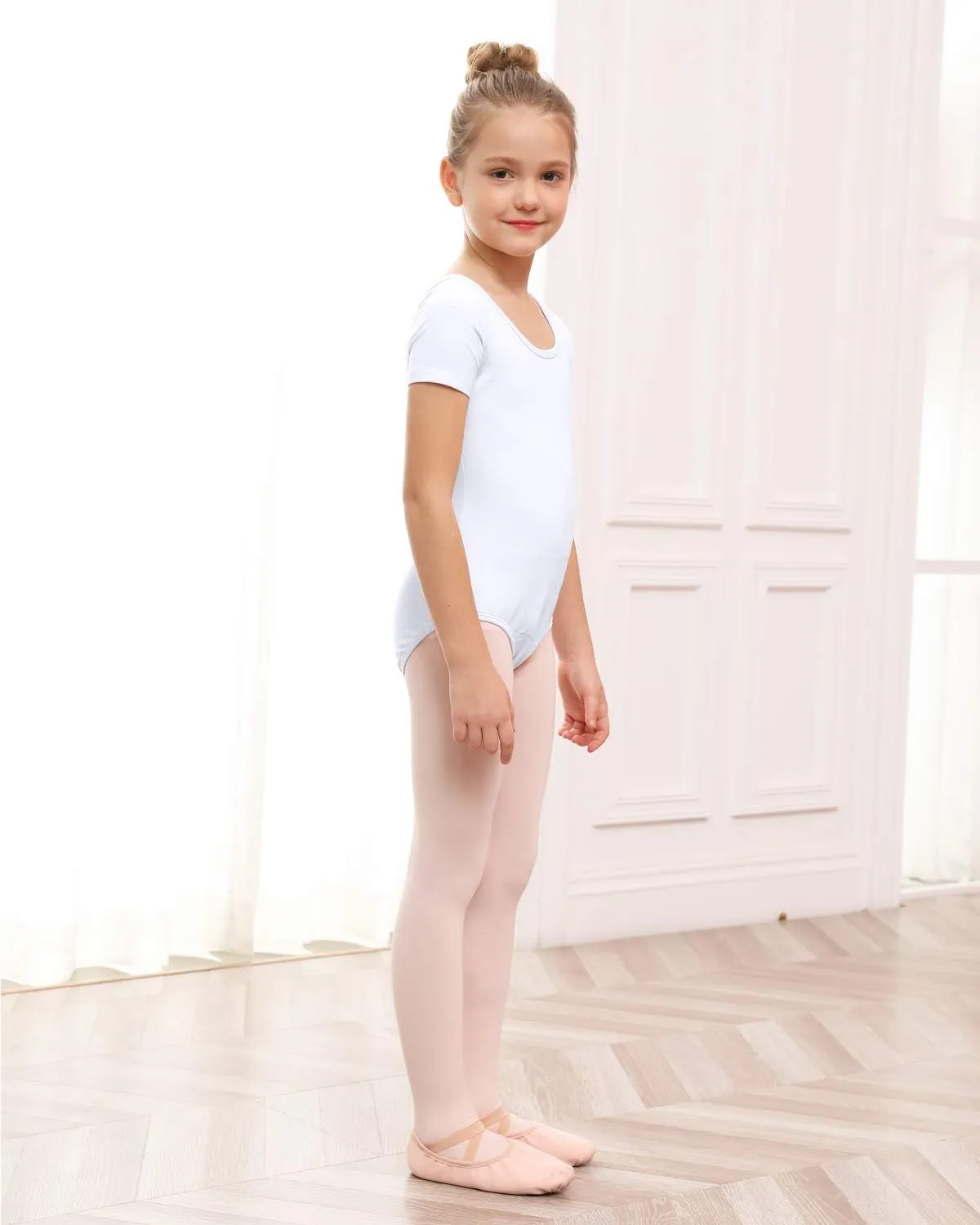 Stelle Leotard for Girls Black Ballet Dance Leotard Gymnastics Outfits with Bow Back (Toddler/Little/Big Kids)