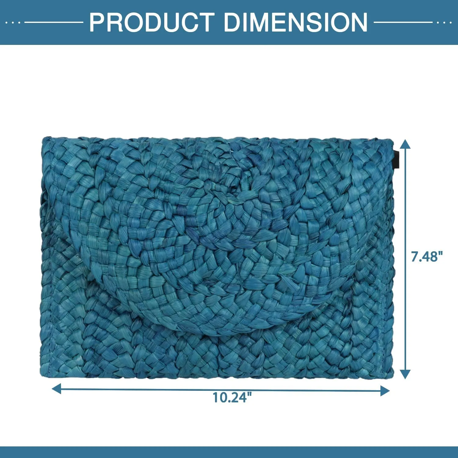 Straw Clutch Bag for Women Envelope Woven Clutch Handbag Summer Beach Purse