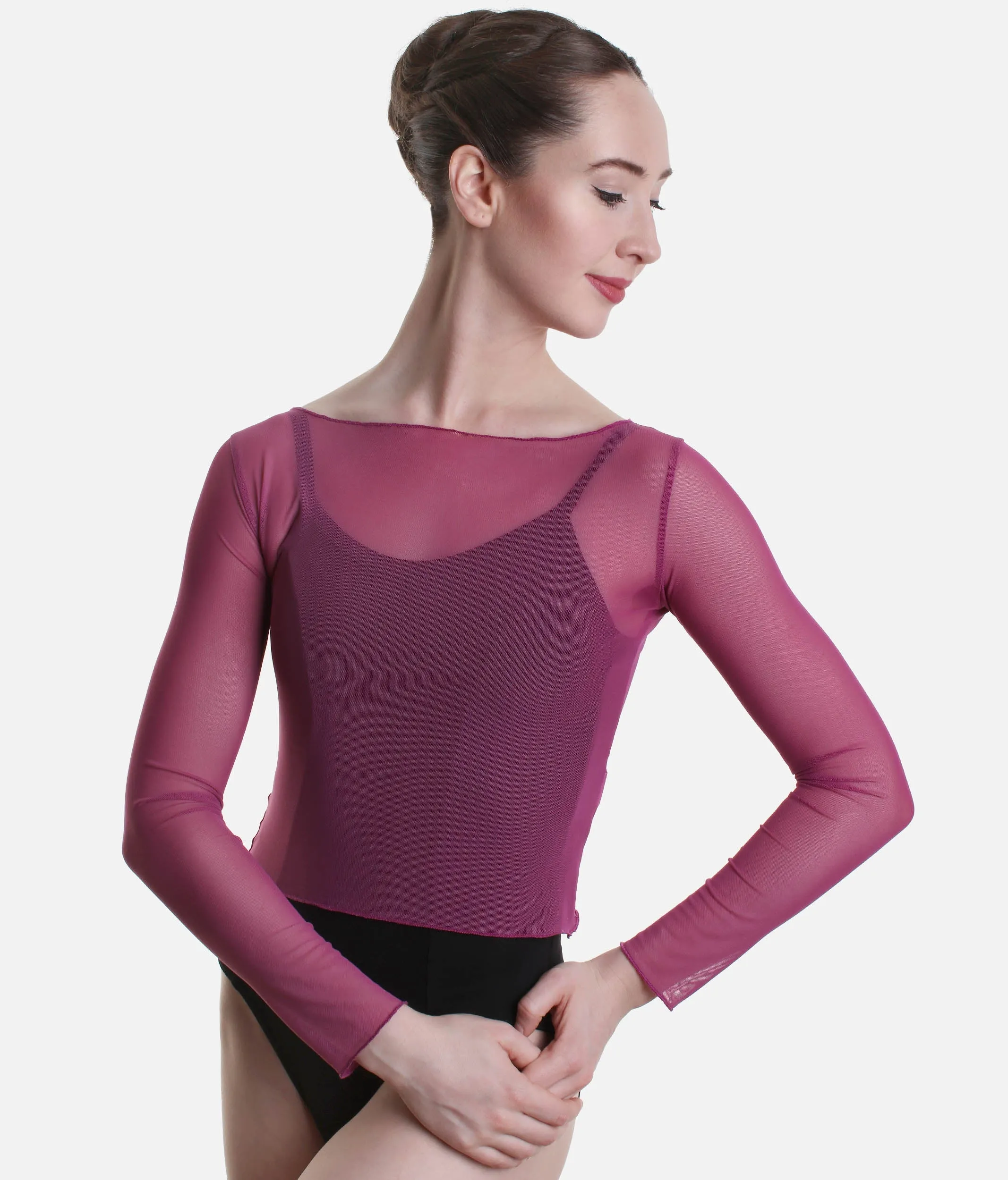 Stretch Mesh Dance Top, Warmup - NATASHA
