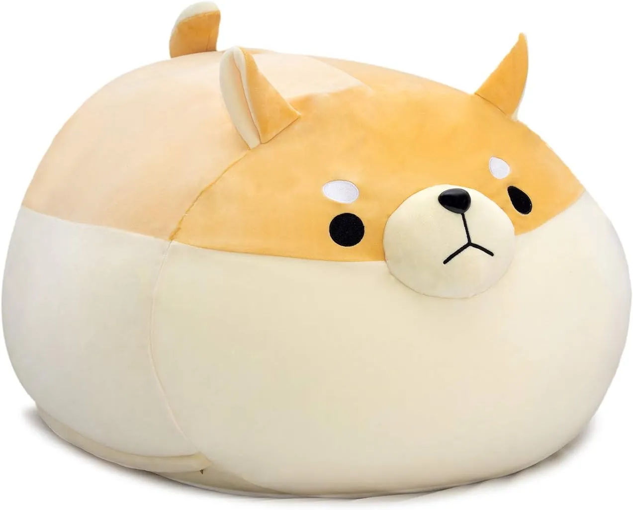 Stuffed Animal Storage Bean Bag Chair Cover for Kids Yellow Dog Shiba Inu Bean Bag Chair for Girls XX-Large Size Toy Organizer Cover Only Without Filling