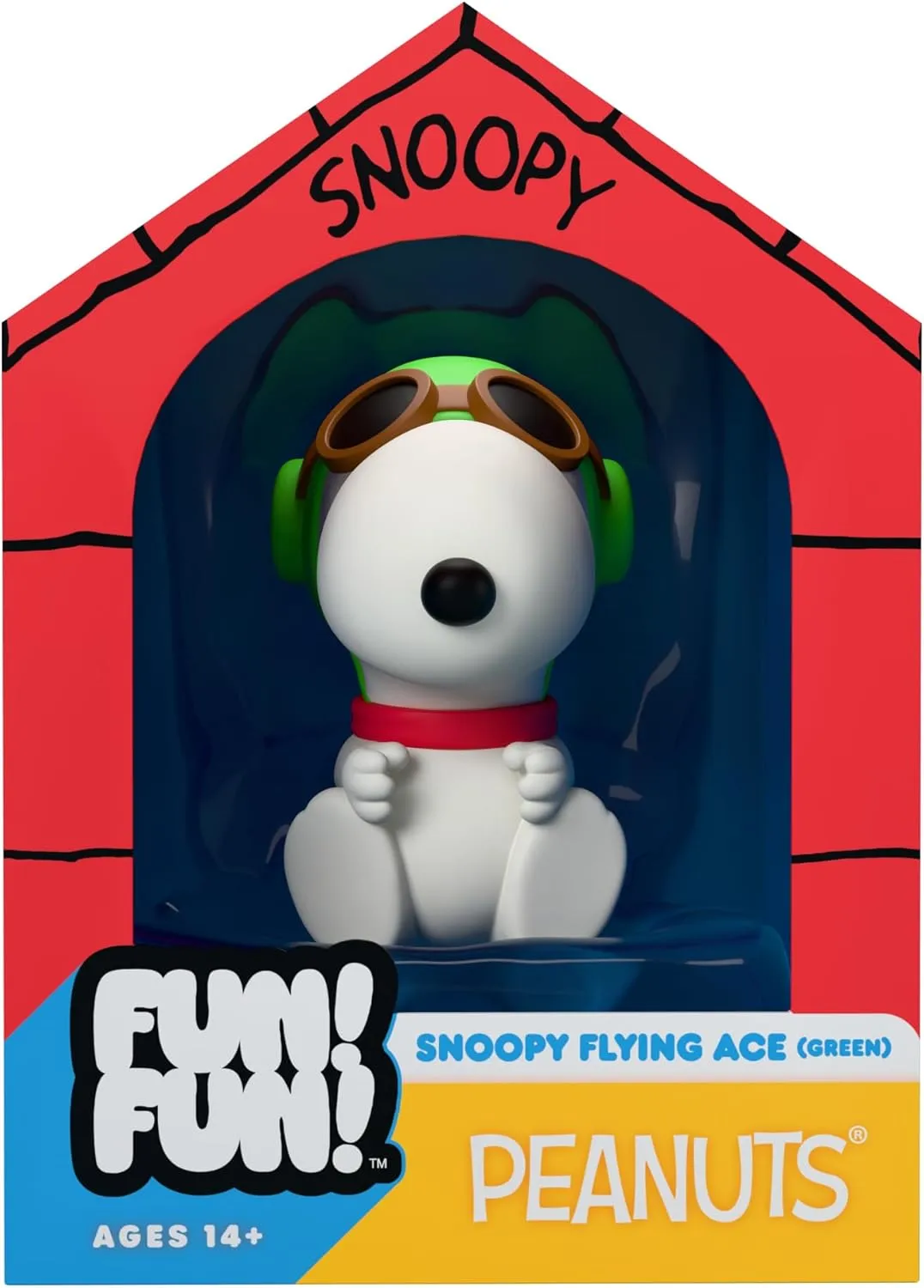 Super7 Fun! Fun! Peanuts Snoopy (Green Hat Flying Ace) Vinyl Figure - 5" Peanuts Action Figure - Classic Cartoon Fans Collectibles & Retro - Comic Strips - Limited Edition - Amazon Exclusive
