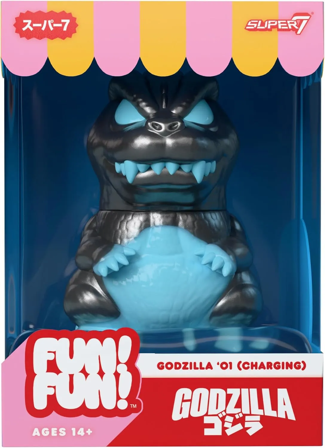 Super7 Fun! Fun! Toho Godzilla 2001 Charging Vinyl Figure - 5" Glow-in-The-Dark Toho Godzilla Action Figure - Classic Movie Monster Fans Collectibles & Retro Toys - Limited Edition - Amazon Exclusive