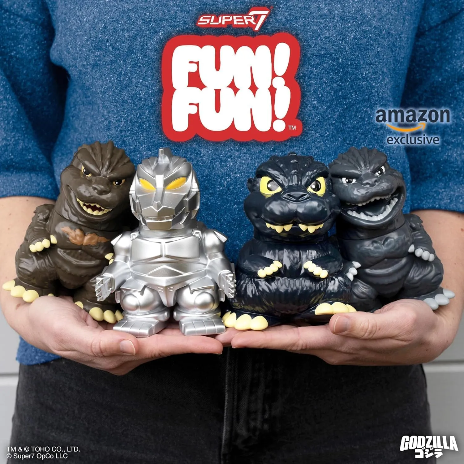 Super7 Fun! Fun! Toho Godzilla Minus One (Grayscale) Vinyl Figure - 5" Toho Godzilla Action Figure Kaiju - Classic Movie Monster Fans Collectibles & Retro Toys - Limited Edition - Amazon Exclusive