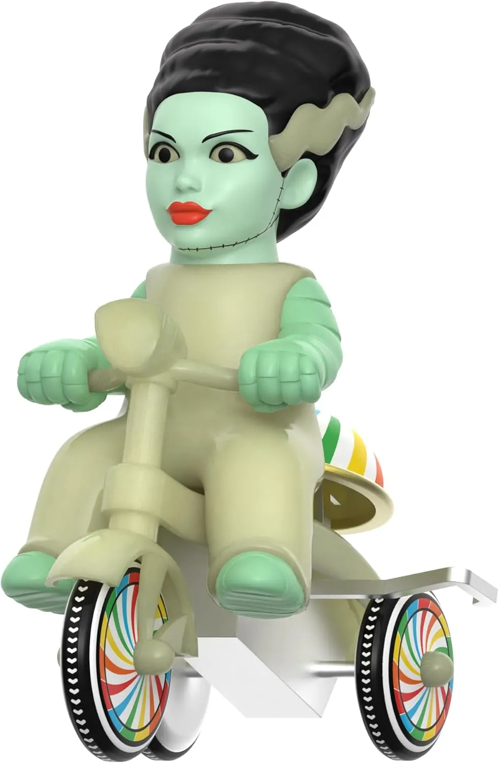 Super7 Super Cycles Universal Monsters Bride of Frankenstein with Wind-Up Glow Trike - 5" Universal Monsters Action Figure Collectibles and Retro Toys