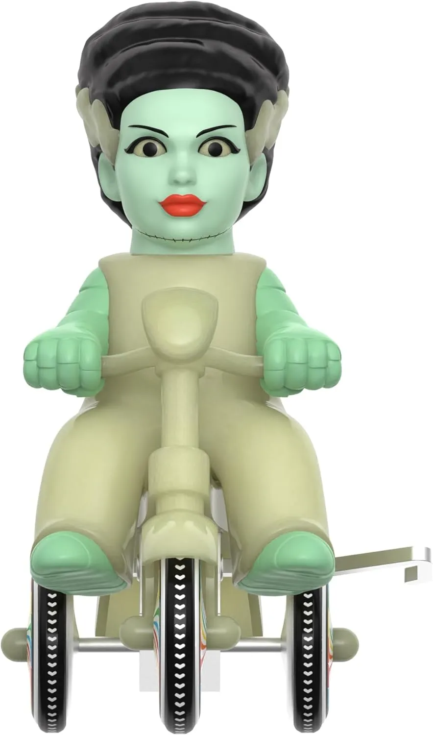 Super7 Super Cycles Universal Monsters Bride of Frankenstein with Wind-Up Glow Trike - 5" Universal Monsters Action Figure Collectibles and Retro Toys