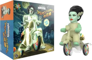 Super7 Super Cycles Universal Monsters Bride of Frankenstein with Wind-Up Glow Trike - 5" Universal Monsters Action Figure Collectibles and Retro Toys