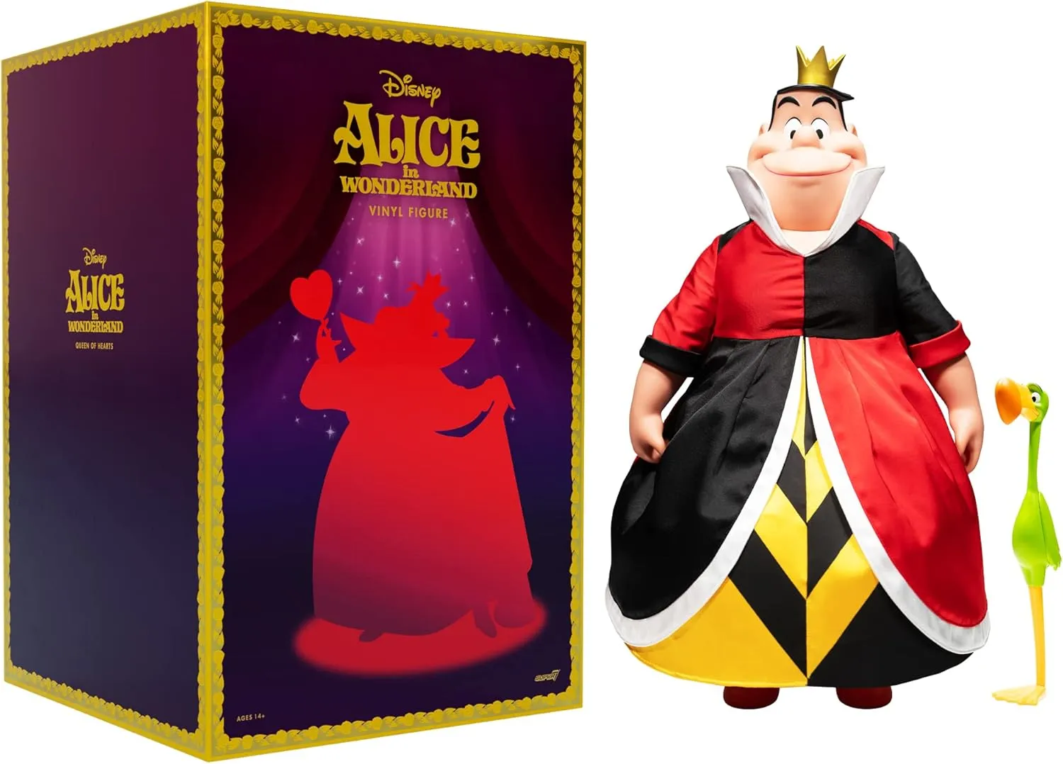 Super7 Supersize Queen of Hearts - 20" Disney Action Figure with Fabric Clothing and Accessory