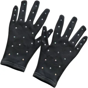 SUPVOX 1Pair Rhinestone Dance Gloves for Women Ice Skating Performance Gloves S for Dance Parties and Ice Shows