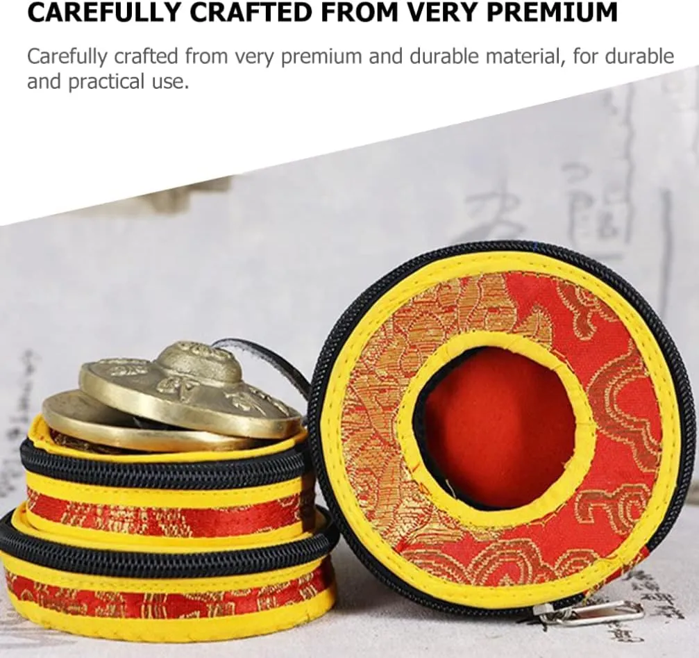 SUPVOX bell ring set meditation bell tingsha cymbals bag tingsha cymbals carrier Nepal Bell Case Tingsha Bells Case Tingsha Bells Storage Pouches handheld Box