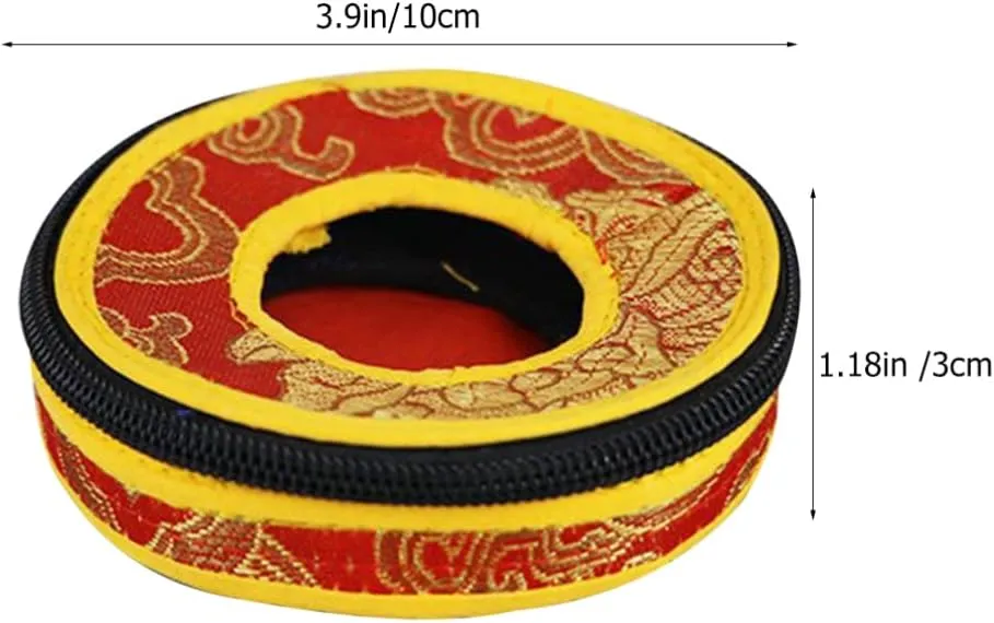 SUPVOX bell ring set meditation bell tingsha cymbals bag tingsha cymbals carrier Nepal Bell Case Tingsha Bells Case Tingsha Bells Storage Pouches handheld Box