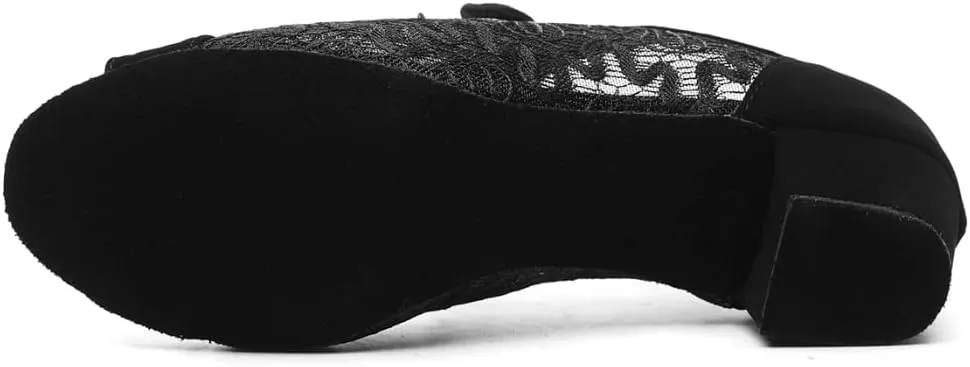 SWDZM Women Ballroom Dance Shoes Salsa Latin Practice Shoes Lace-up Teaching Dance Shoes,Model YCL504