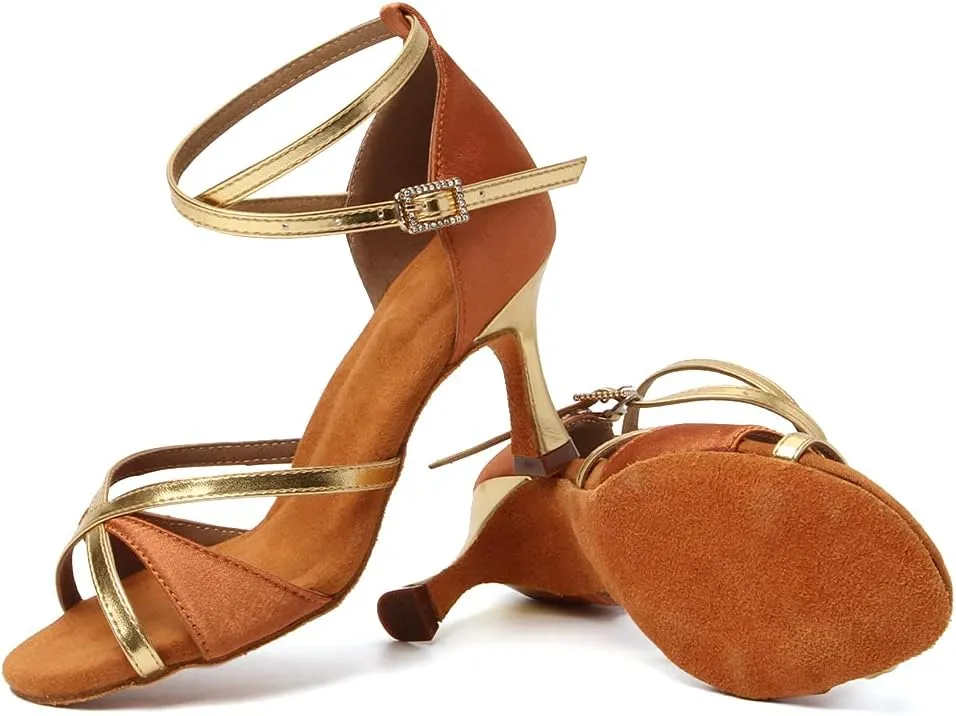 SWDZM Women's Ballroom Dance Shoes Comfortable Latin Salsa Professional Practice Dancing Shoes