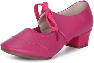 SWDZM Women's Latin Dance Shoes Closed Toe Low Heel Ballroom Salsa Tango Party Practice Performance Dance Shoes,YMJ315