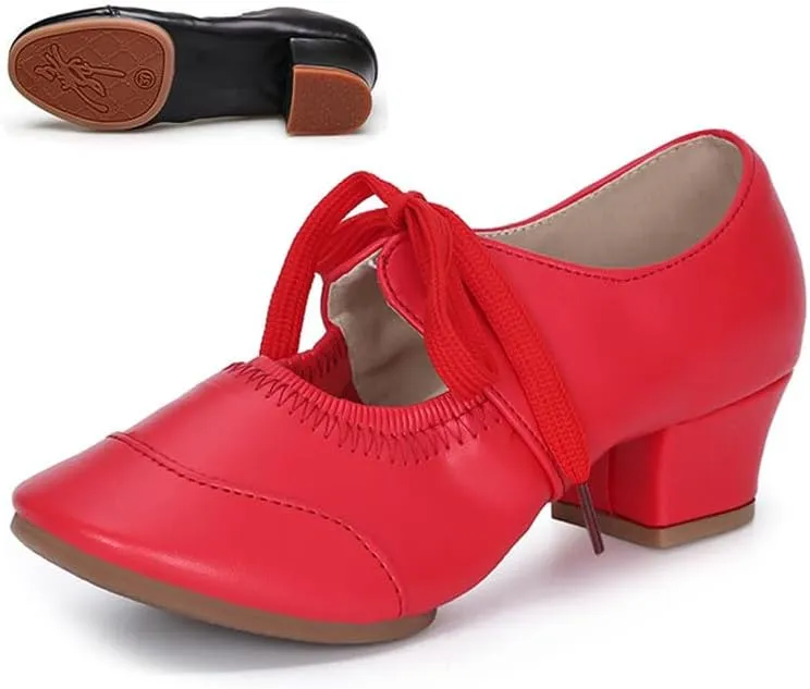 SWDZM Women's Latin Dance Shoes Closed Toe Low Heel Ballroom Salsa Tango Party Practice Performance Dance Shoes,YMJ315