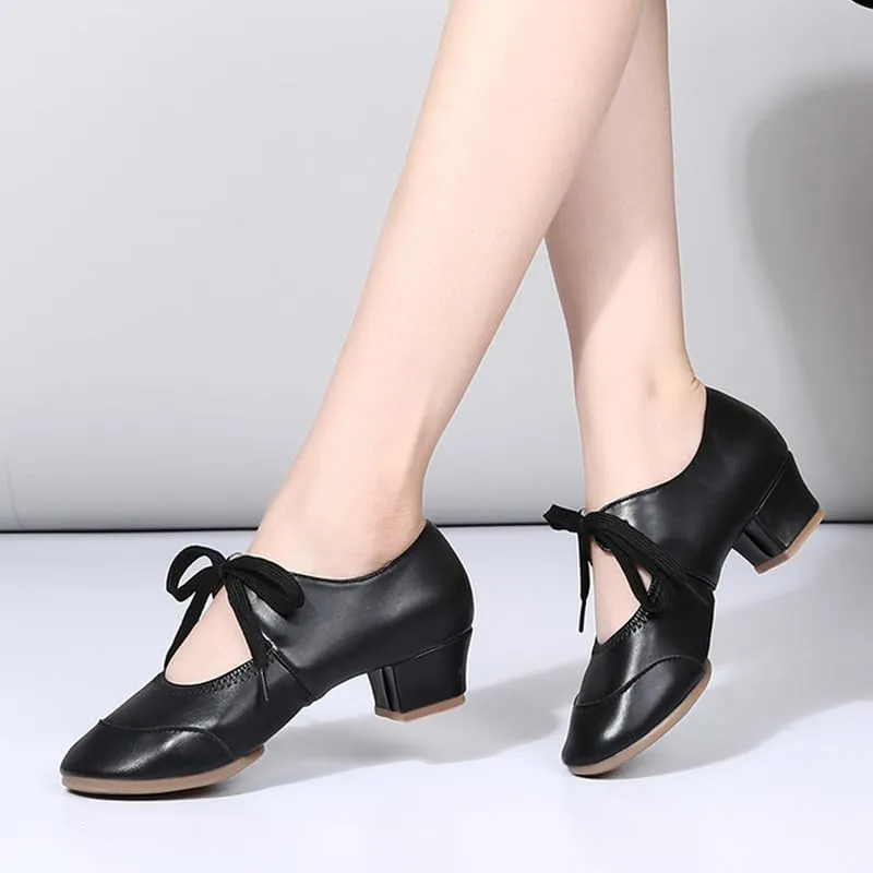 SWDZM Women's Latin Dance Shoes Closed Toe Low Heel Ballroom Salsa Tango Party Practice Performance Dance Shoes,YMJ315